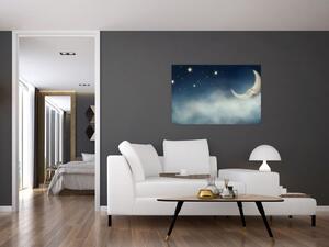 Slika - Mjesec sa zvijezdama (90x60 cm)