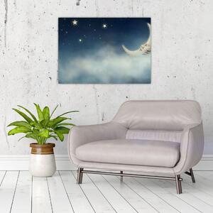 Slika - Mjesec sa zvijezdama (70x50 cm)