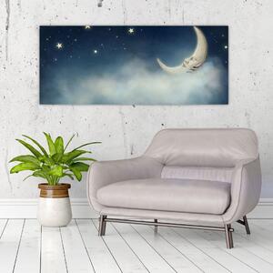 Slika - Mjesec sa zvijezdama (120x50 cm)
