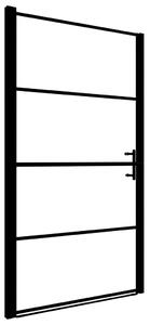 VidaXL Vrata za tuš od mutnog kaljenog stakla 100 x 178 cm crna