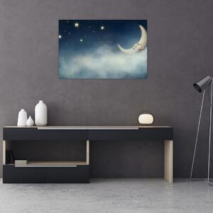 Slika - Mjesec sa zvijezdama (90x60 cm)