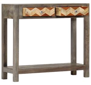 VidaXL Konzolni stol sivi 86 x 30 x 76 cm od masivnog drva manga