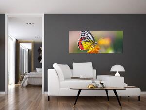 Slika - Leptir na cvijetu (120x50 cm)
