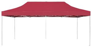 VidaXL Profesionalni sklopivi šator za zabave 6 x 3 m crvena boja vina