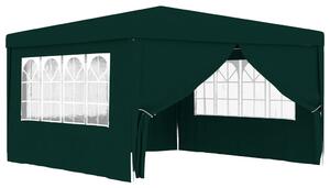 VidaXL Profesionalni šator za zabave 4 x 4 m zeleni 90 g/m²