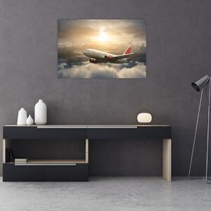 Slika - Zrakoplov u oblacima (90x60 cm)