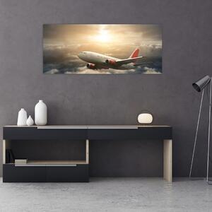 Slika - Zrakoplov u oblacima (120x50 cm)