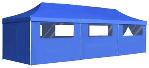 VidaXL Sklopivi šator za zabave s 8 bočnih zidova 3 x 9 m plavi
