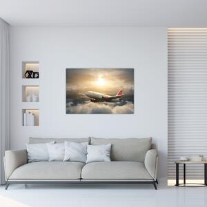 Slika - Zrakoplov u oblacima (90x60 cm)