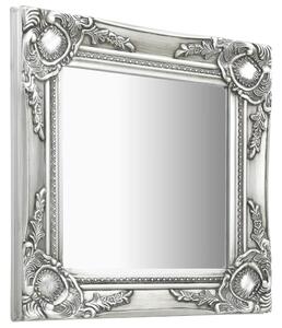 VidaXL Zidno ogledalo u baroknom stilu 40 x 40 cm srebrno