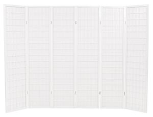 VidaXL Sklopiva sobna pregrada sa 6 panela u japanskom stilu 240x170 cm bijela