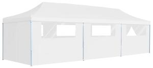 VidaXL Sklopivi šator za zabave s 8 bočnih zidova 3 x 9 m bijeli
