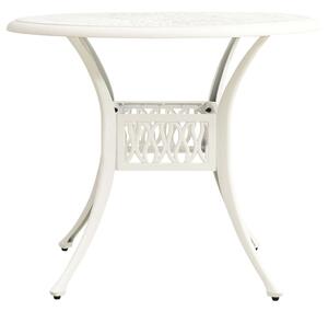 VidaXL Vrtni stol bijeli 90 x 90 x 74 cm od lijevanog aluminija