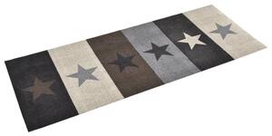 VidaXL Kuhinjski tepih s uzorkom zvijezda perivi 60 x 180 cm