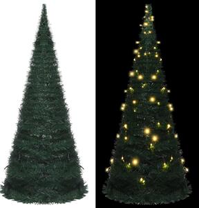 VidaXL Prigodno osvijetljeno umjetno božićno drvce zeleno 210 cm