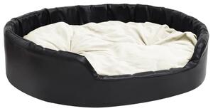 VidaXL Krevet za pse crni i bež 99 x 89 x 21 cm pliš i umjetna koža