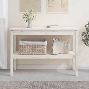 VidaXL Konzolni stol bijeli 110x40x75 cm od masivne borovine