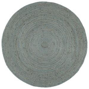 VidaXL Ručno rađeni tepih od jute okrugli 180 cm maslinastozeleni