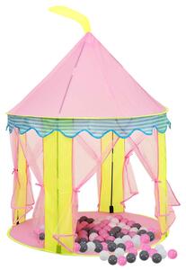 VidaXL Dječji šator za igru s 250 loptica ružičasti 100 x 100 x 127 cm