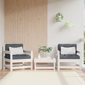 VidaXL Vrtne stolice s jastucima 2 kom bijele od masivne borovine