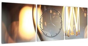 Slika svijetleće žarulje (sa satom) (90x30 cm)