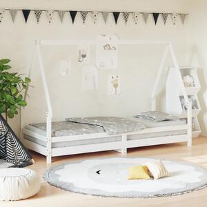 VidaXL Okvir za dječji krevet bijeli 90 x 200 cm od masivne borovine