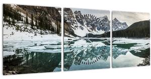 Slika - jezero zimi (sa satom) (90x30 cm)