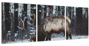 Slika - jelen zimi (sa satom) (90x30 cm)