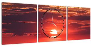Slika šarenog sunca (sa satom) (90x30 cm)