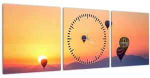 Slika balona na vrući zrak (sa satom) (90x30 cm)