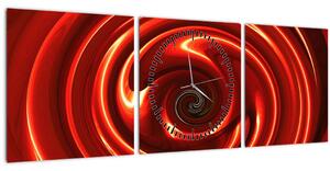 Apstraktna slika - crvena spirala (sa satom) (90x30 cm)