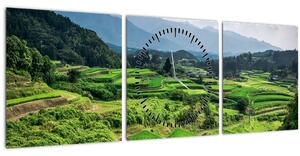 Slika rižinih polja (sa satom) (90x30 cm)
