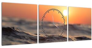 Slika morskih valova (sa satom) (90x30 cm)
