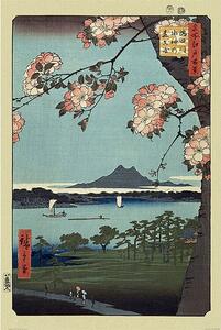 Poster Hiroshige - Masaki & Suijin Grove, (61 x 91.5 cm)