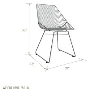 Siva metalna stolica CosmoLiving by Cosmopolitan Ellis