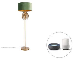 Pametna podna svjetiljka zlatna sa zelenim sjenilom uključujući Wifi A60 - Botanica