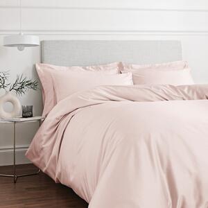 Ružičasta posteljina od pamučnog satena Bianca Blush, 200 x 200 cm