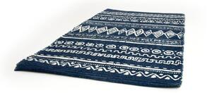 Plavo-bijeli pamučni tepih Webtappeti Ethnic, 55 x 140 cm