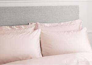 Ružičasta posteljina od pamučnog satena Bianca Blush, 200 x 200 cm