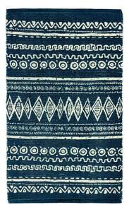 Plavo-bijeli pamučni tepih Webtappeti Ethnic, 55 x 140 cm