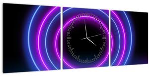 Slika obojenih krugova (sa satom) (90x30 cm)