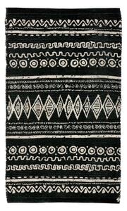 Crno-bijeli pamučni tepih Webtappeti Ethnic, 55 x 180 cm