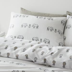 Bež pamučna posteljina Pineapple Elephant Tembo, 200 x 200 cm