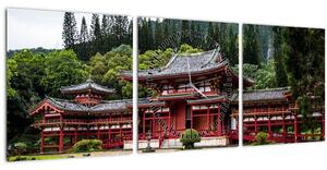 Slika - kineska arhitektura (sa satom) (90x30 cm)