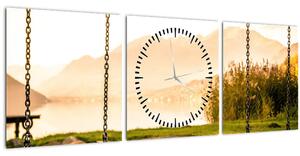 Slika ljuljačke u prirodi (sa satom) (90x30 cm)