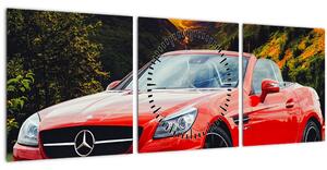 Slika - crveni Mercedes (sa satom) (90x30 cm)