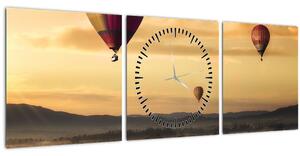 Slika - leteći baloni (sa satom) (90x30 cm)