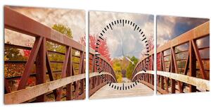 Slika - drveni most (sa satom) (90x30 cm)