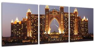 Slika zgrade u Dubaiju (sa satom) (90x30 cm)