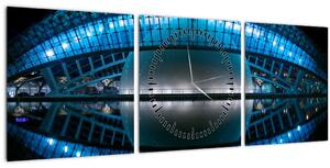 Slika nogometnog stadiona (sa satom) (90x30 cm)